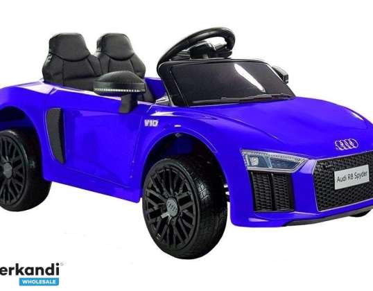 Audi R8 Spyder, auto a batteria dipinta di blu