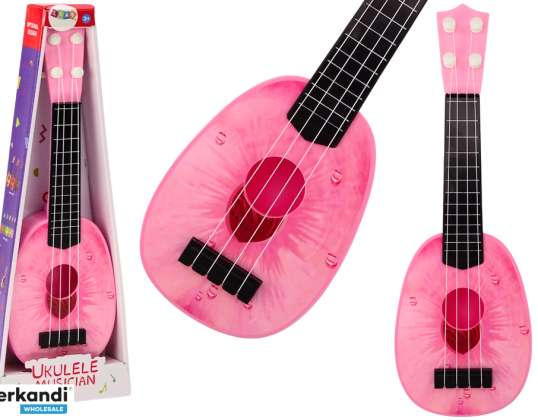 Ukulélé pour enfants Mini guitare 4 cordes Motif pêche guitare rose