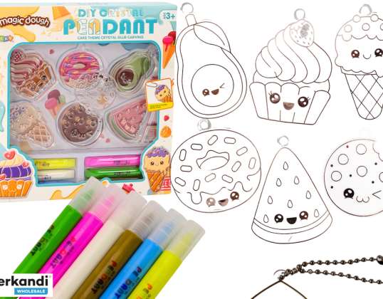 Creatieve Set Glas-in-lood Hangertjes DIY Muffins Avocado Watermeloen
