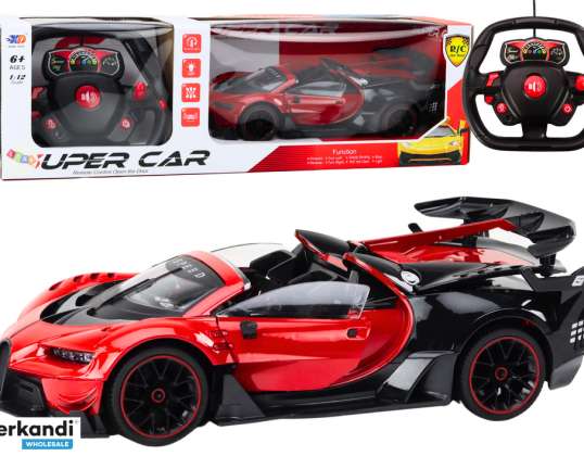 Coche deportivo RC 1:12 puerta abatible roja