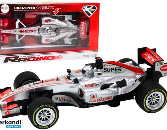 Coche deportivo de carreras con tracción 1/9 plata Sonidos