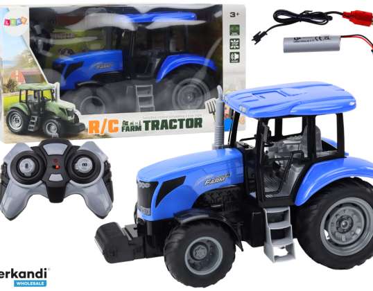 RC Tractor Remote Controlled 2.4G Sounds Blue