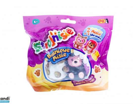 Figuras de cuento de hadas osos 2 pack ángel diablo vestido de princesa púrpura