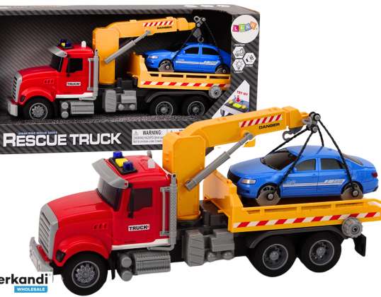 Tow Truck with Crane on Trailer