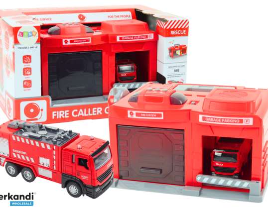 Garage Basis Brandweerkazerne Voertuig 1:32 Walkie-Talkie Lichten Geluiden
