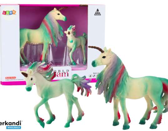 Sammlerfiguren Einhorn mit Klein Grün 2 El