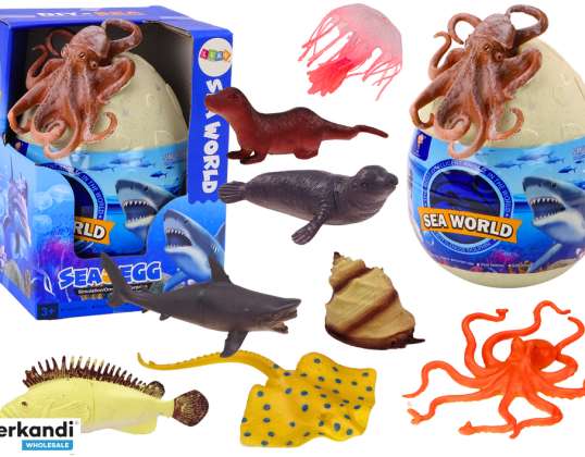 Huevo con Figuras de Animales Marinos