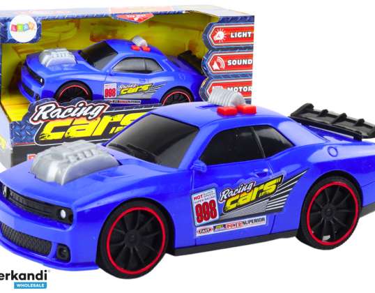 Coche de Carreras Luces Sonidos Motor Abierto Azul