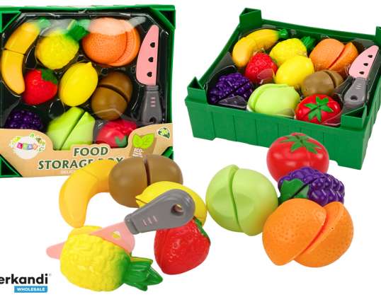Fruit Cutting Set in Box 9 pcs Green Knife