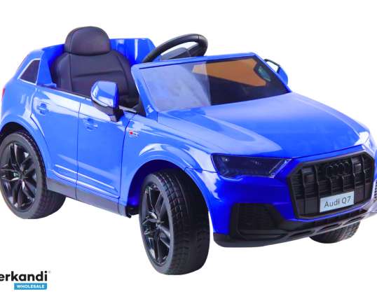 Batteridriven bil Audi Q7 blå lackerad
