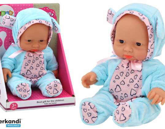 Kleine Puppe Baby Kleidung Mütze Schleife Ohren Blau