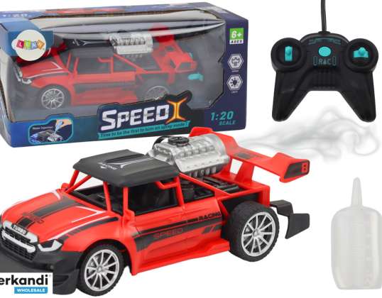 Coche RC 1:20 con Efecto de Humo y Luces Rojas
