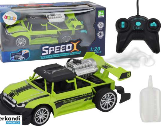 Carro RC 1:20 com Efeito de Fumaça e Luzes Verdes