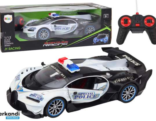 RC politseiauto 1:12 mõõtkavas valge