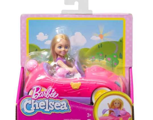 Barbie-nukke chelsea nalle ajoneuvosetti autolla