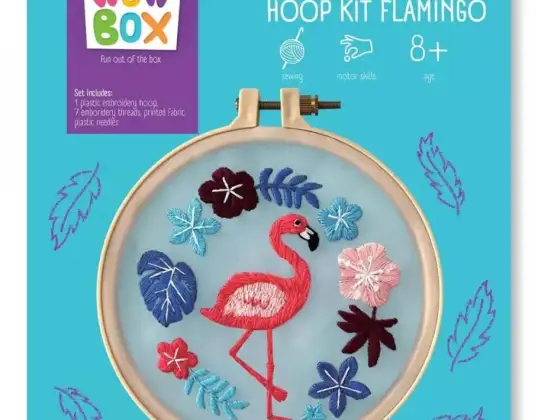 Borduurpakket wow doos flamingo