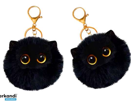 Plüschzubehör Katzenanhänger Dekoration Augen Ohren Schwarz