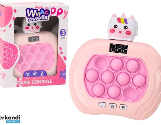 Juego Pop It Wac A Mole Unicornio Luces Sonidos Rosa Sensorial