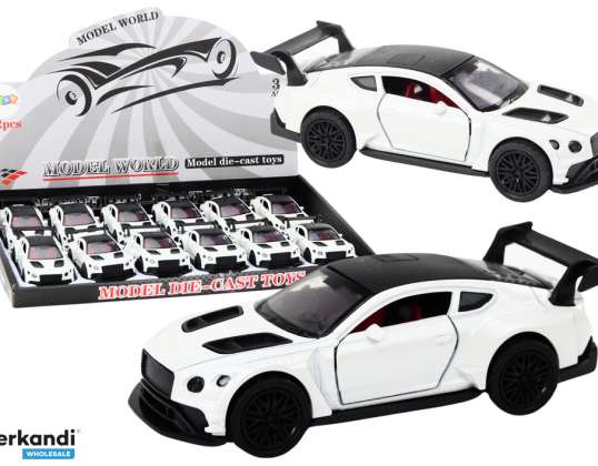 Coche Deportivo 1:32 Con Motor por Fricción Blanco Perla