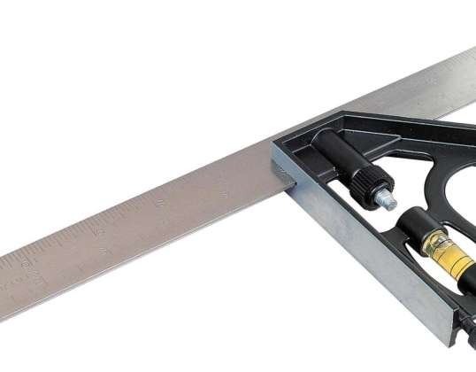 Universalwinkel 300mm/12". Metallkörper mit Wasserwaage