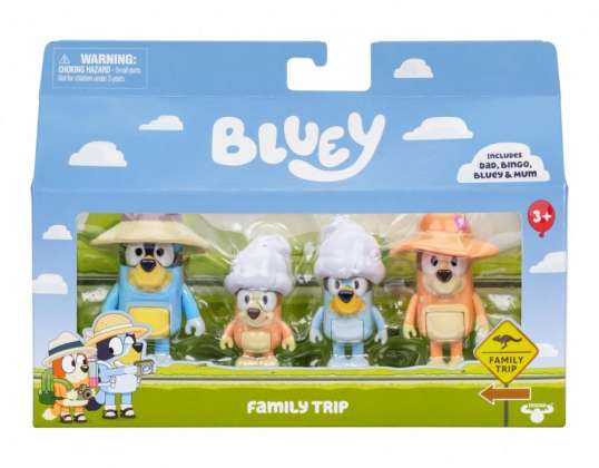 Blaues Figuren-Set Familienausflug