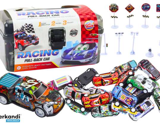 Juego de Coches de Juguete en Maletín 25 Piezas