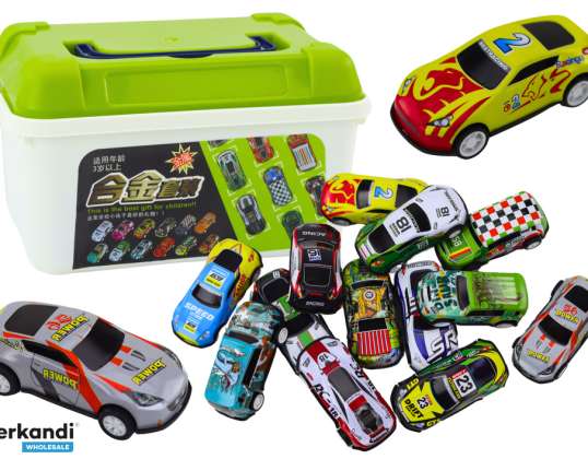 Set von Spielzeugautos im Koffer 30 Stück