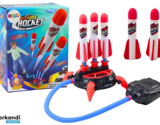 Triple Launcher Game Foam Rocket Catapult