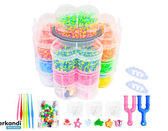 Set Gummis zum Erstellen von Armbändern DIY 4500 Stück