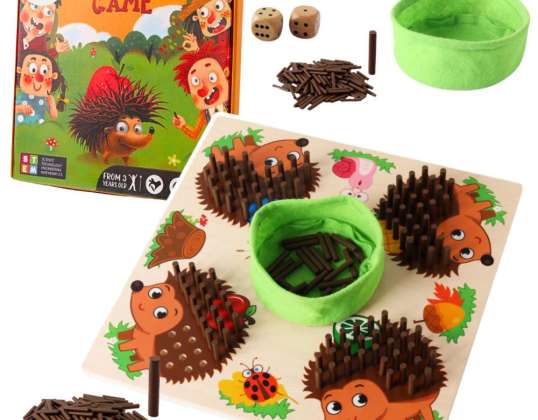 Hedgehog Board Game Logic Learning Counting Wooden