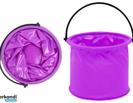 Faltbarer multifunktionaler PVC-Eimer für Wasser in Lila