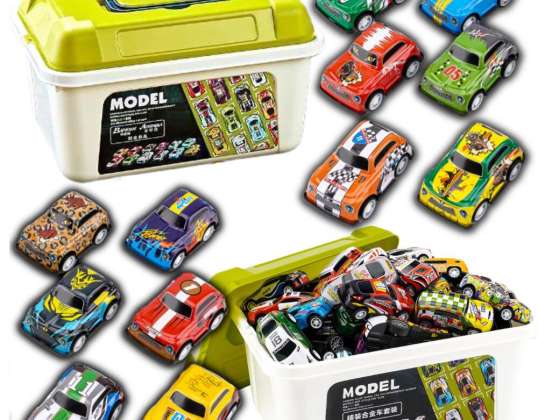Set van Speelauto's in Koffer - Kleurrijk 30 stuks