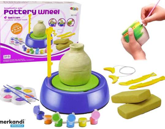 NEL 20299 Kit DIY Keramikk Hjul Leire Plastmaling