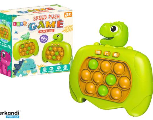 Geschicklichkeitsspiel Pop It Konsole 999 Levels Dinosaurier Grün B