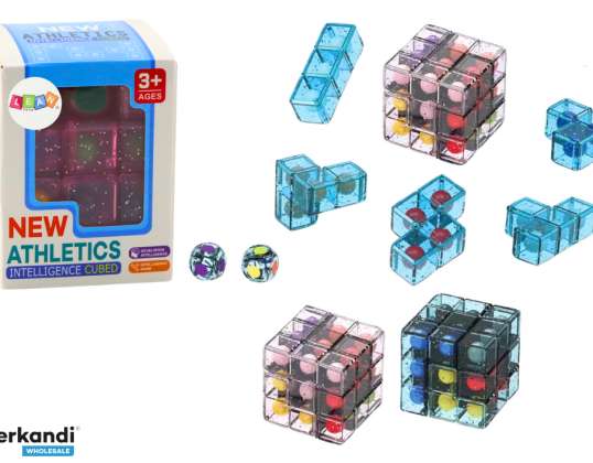 Logik Bausteine Puzzle Zusammenstellung Würfel Spiel Rosa