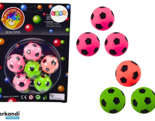 Set of Rubber Balls Football 6 Pcs