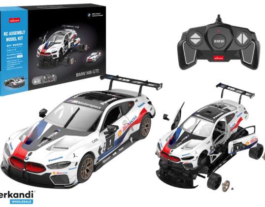 Bausteine Auto Rastar RC 1:18 BMW M8 GTE Weiß 66 Stück