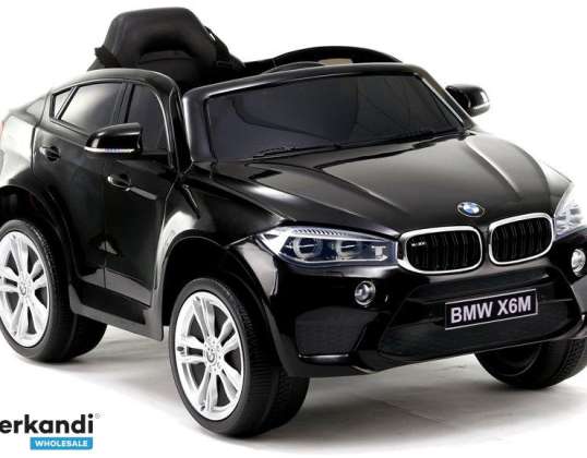 Batterieauto BMW X6 schwarzes Leder. EVA
