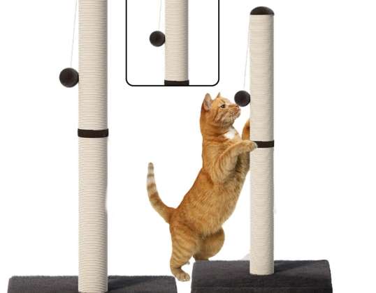Kratzbaum für Katzen Säule zum Kratzen Turm Dunkelgrau 80 cm x 40 cm