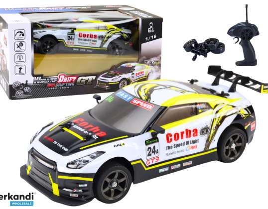 RC Sportwagen 1:16 Drift Austauschbare Räder Weiß Gelb