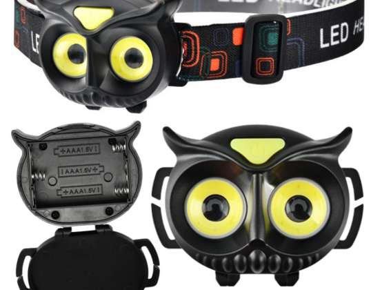 Linterna Frontal LED de Batería Búho 4 Modos de Iluminación