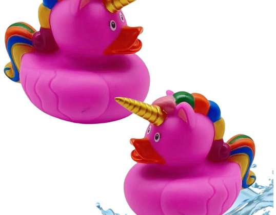 Ördek Unicorn Banyo Oyuncağı Rainbow Toy Roz Kuyruk
