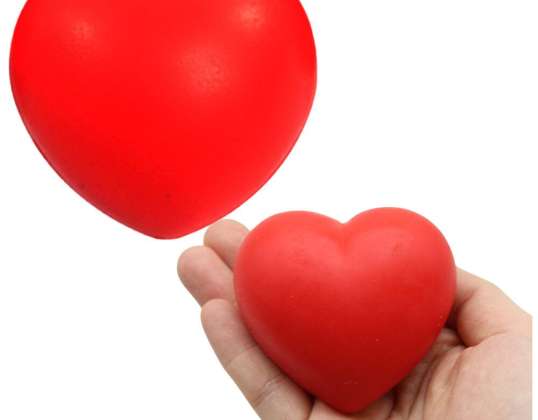Antistressball Herz zum Drücken Rot