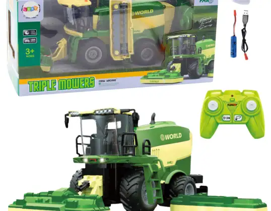 Oogstmachine met Gras Maaiers Stoom Effect Afstandsbediening RC 2.4G
