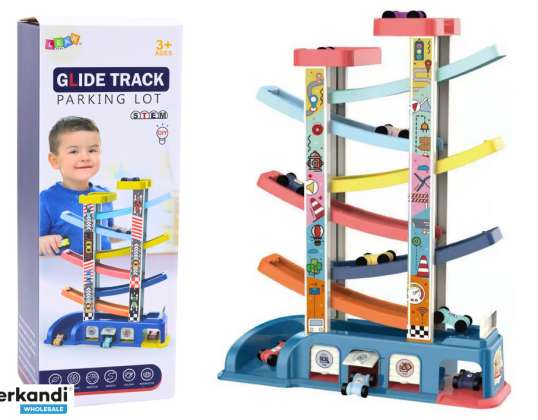 Pista deslizante para coches de colores 6 coches