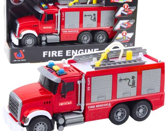 Fire Brigade Car Water Light Sounds Red 1:14