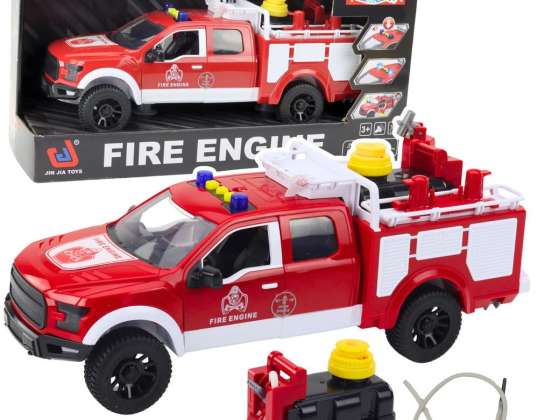 NEL 21491 Feuerwehrauto Feuerwehrauto Wasserlichter Sounds Weiß Rot 1:12