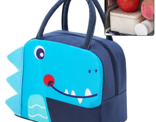 Wärmeisolierende Lunchtasche Dinosaurier Blau 23cm