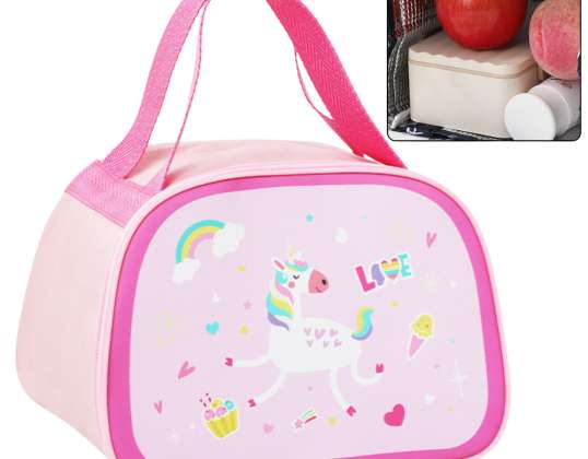 Wärmeisolierende Lunchtasche Rosa Einhorn 23cm
