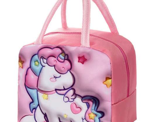 Lunch bag thermique licorne rose